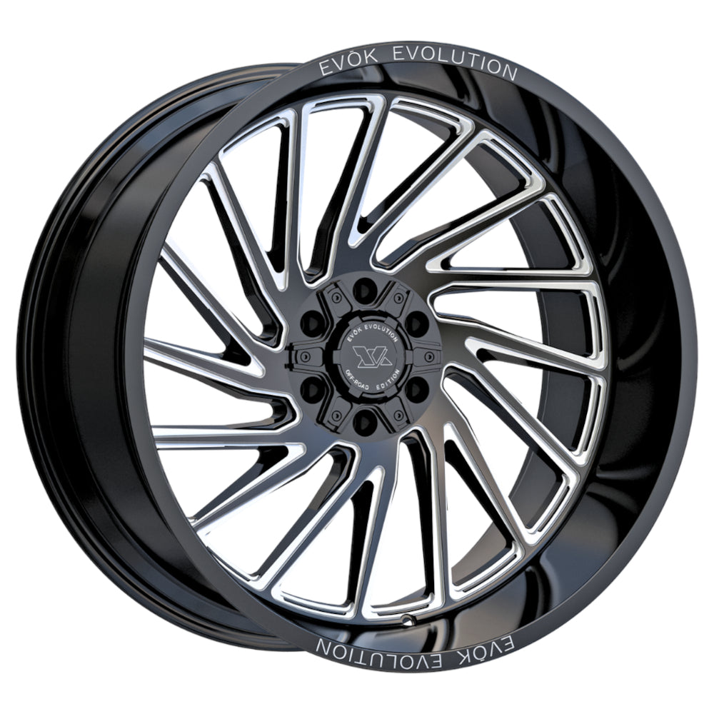 EVOK Evolution EV505 Black Milled Wheel