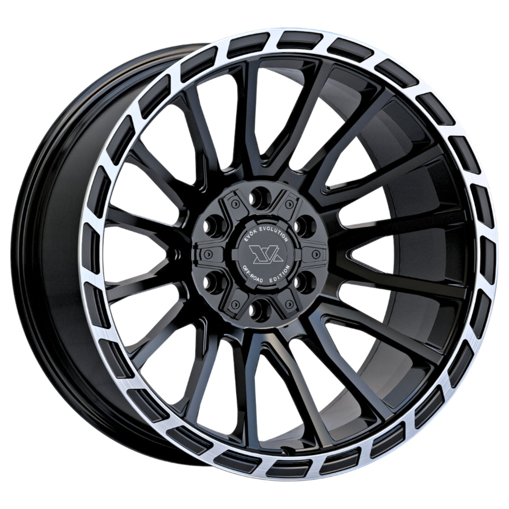 EVOK Evolution EV601 Black Machined Wheel