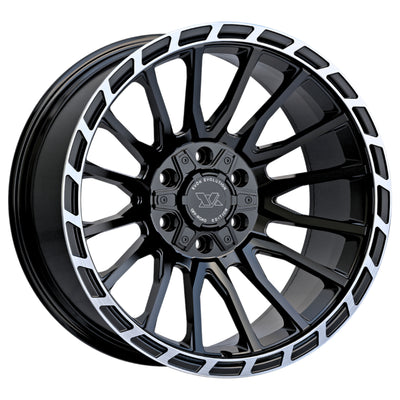 EVOK Evolution EV601 Black Machined Wheel