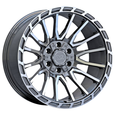 EVOK Evolution EV601 Gunmetal Machined Wheel