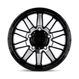 Black Rhino EXCURSION 17x7.5 +45 Gloss Black with Mirror Face   truck wheel