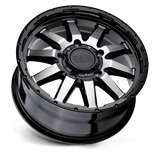 Black Rhino EXCURSION 17x7.5 +45 Gloss Black with Mirror Face   truck wheel