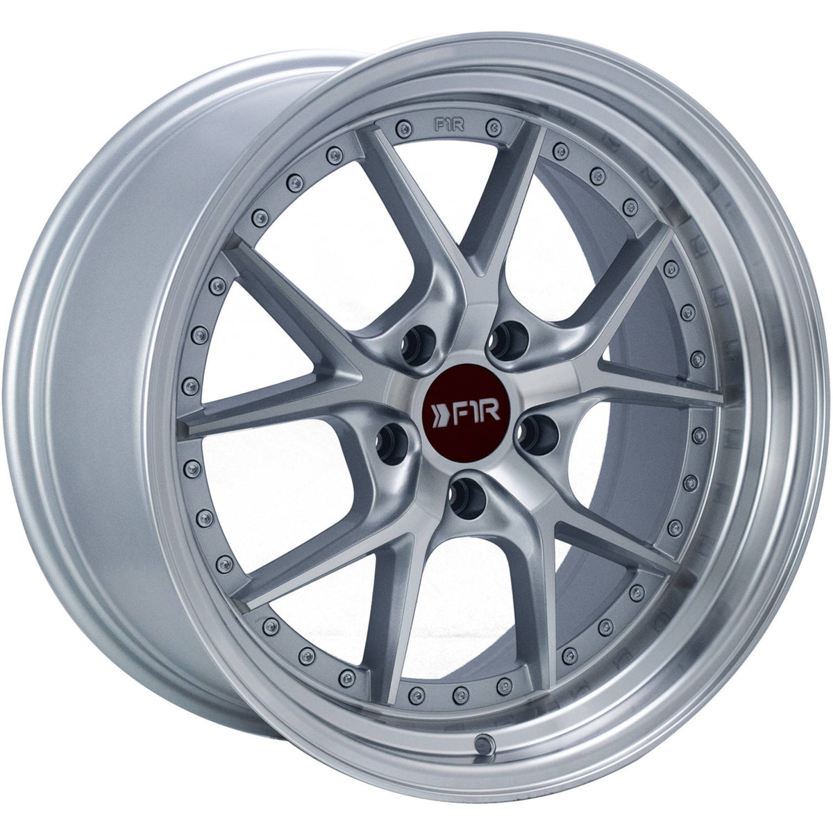 F1R F105 Silver Machined Wheel