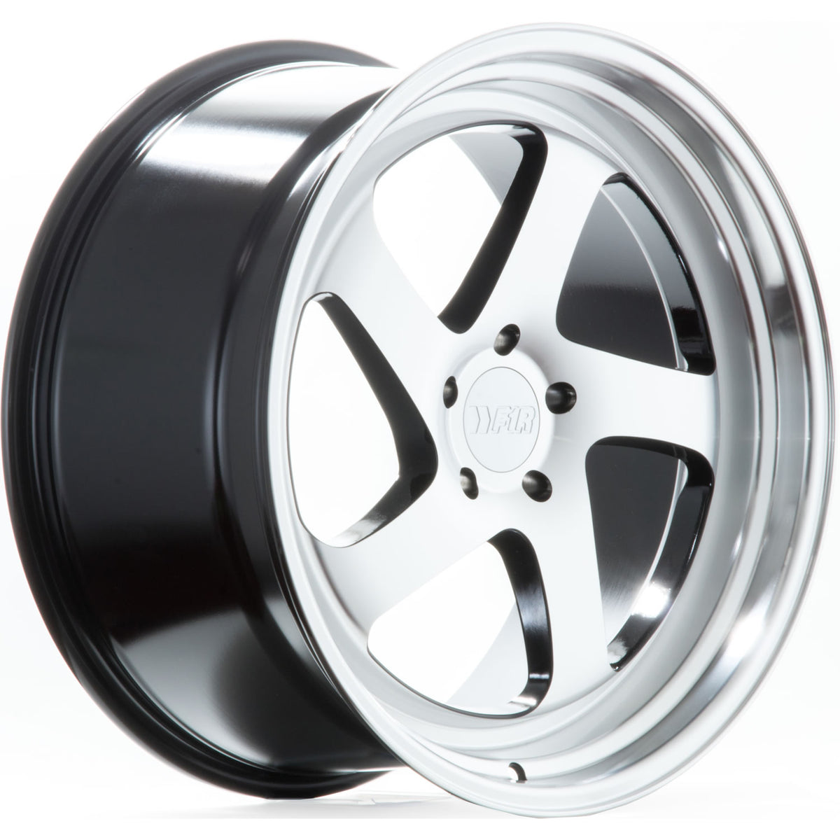 F1R F28 Black Machined Wheel