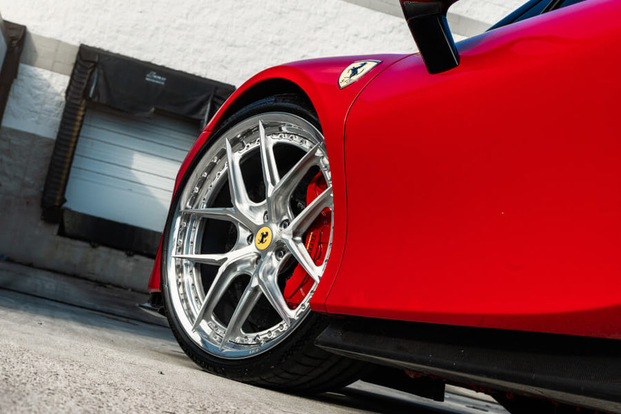HRE S101SC forged wheel on Ferrari Sf90 Stradale Rosso Corsa