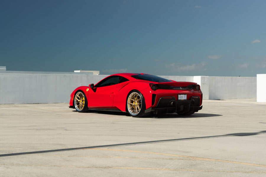 HRE S101SC forged wheel on Ferrari 488 Pista Rosso Scuderia