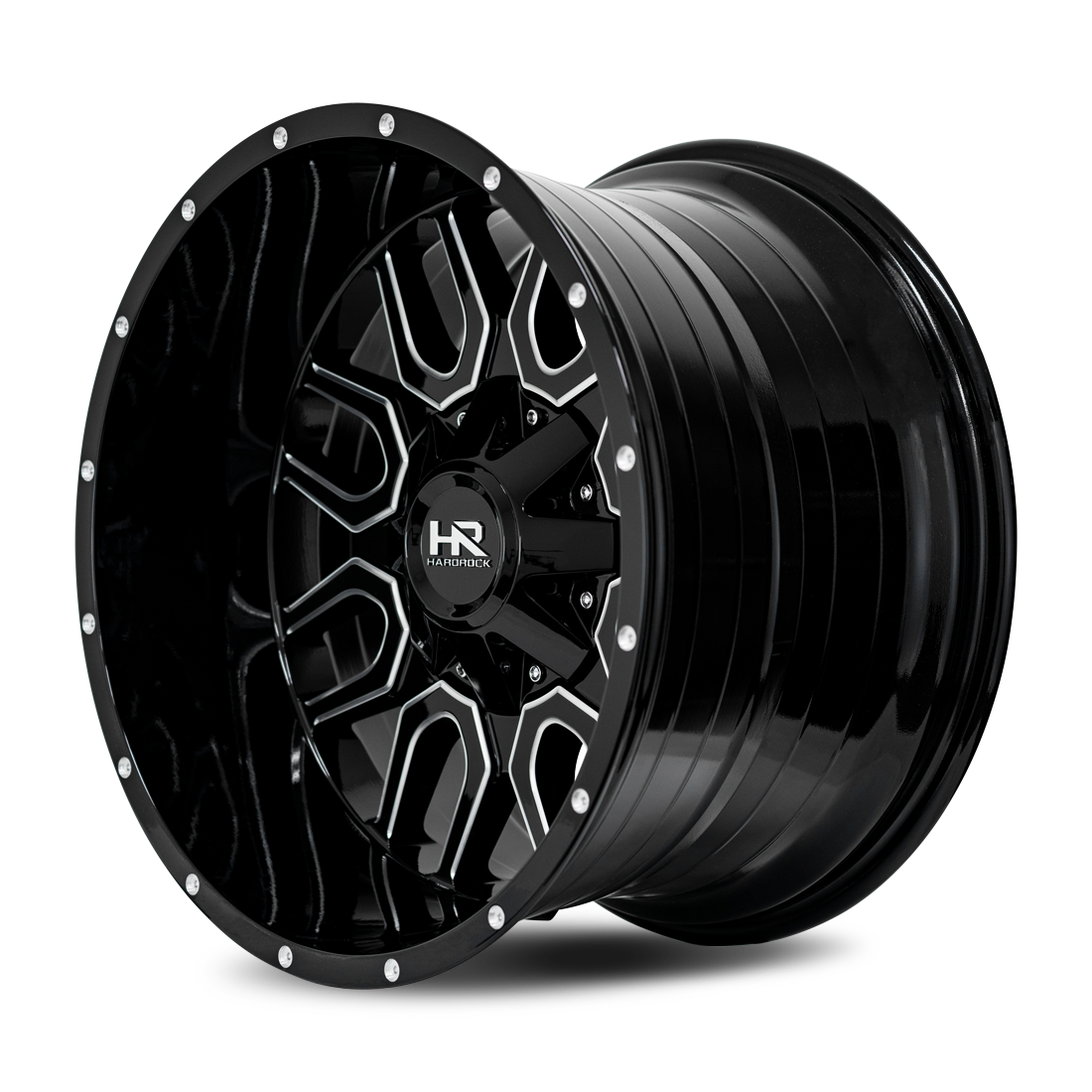 Hardrock Offroad H709 20x9 0mm Gloss Black Milled