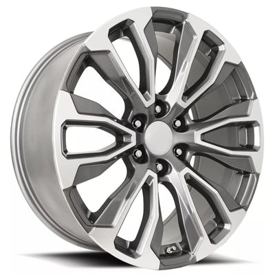 Factory Reproductions FR203 Gray Machined Wheel