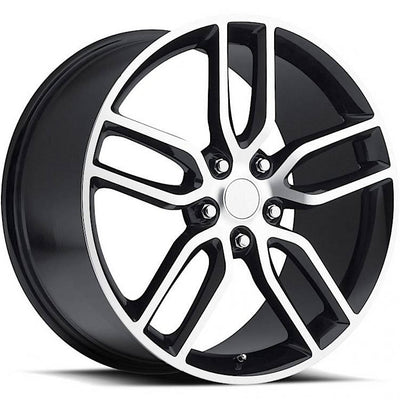Factory Reproductions FR26 Machined Black wheel