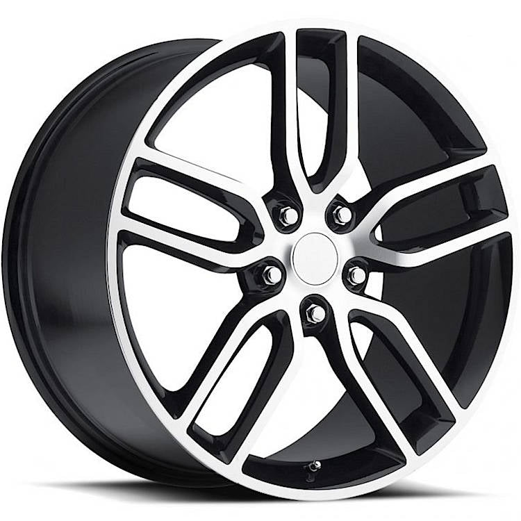 Factory Reproductions FR26 Black Machined Wheel