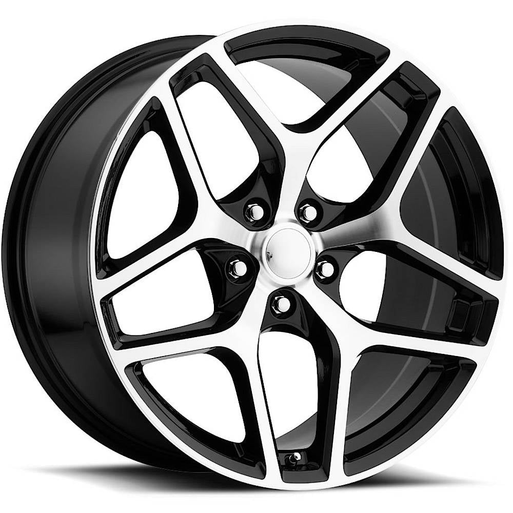 Factory Reproductions FR27 Black Machined Wheel