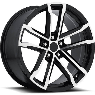 Factory Reproductions FR41 Black Machined Wheel