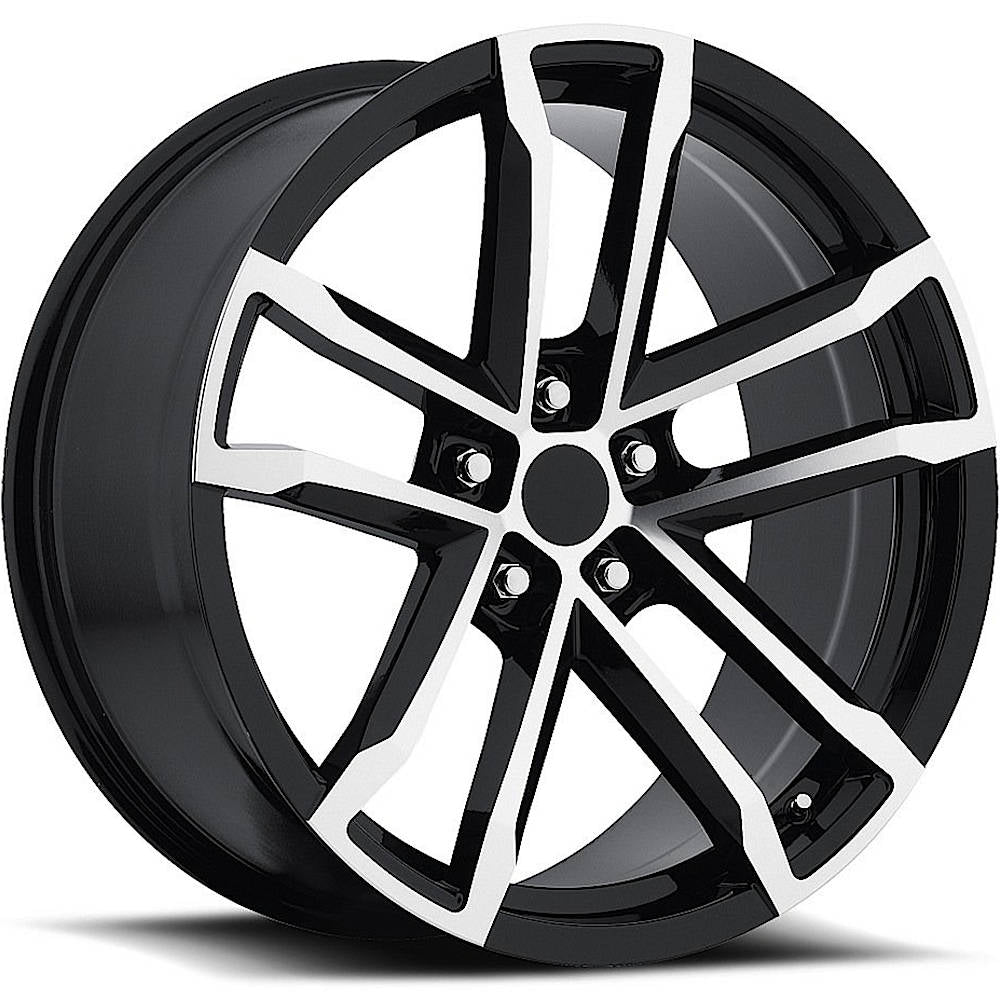 Factory Reproductions FR41 Black Machined Wheel