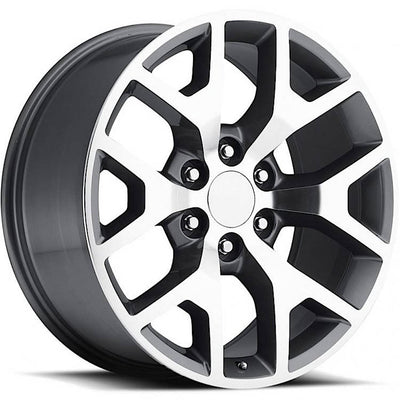 Factory Reproductions FR44 Gray Machined Wheel