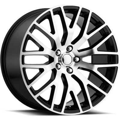 Factory Reproductions FR54 Black Machined Wheel