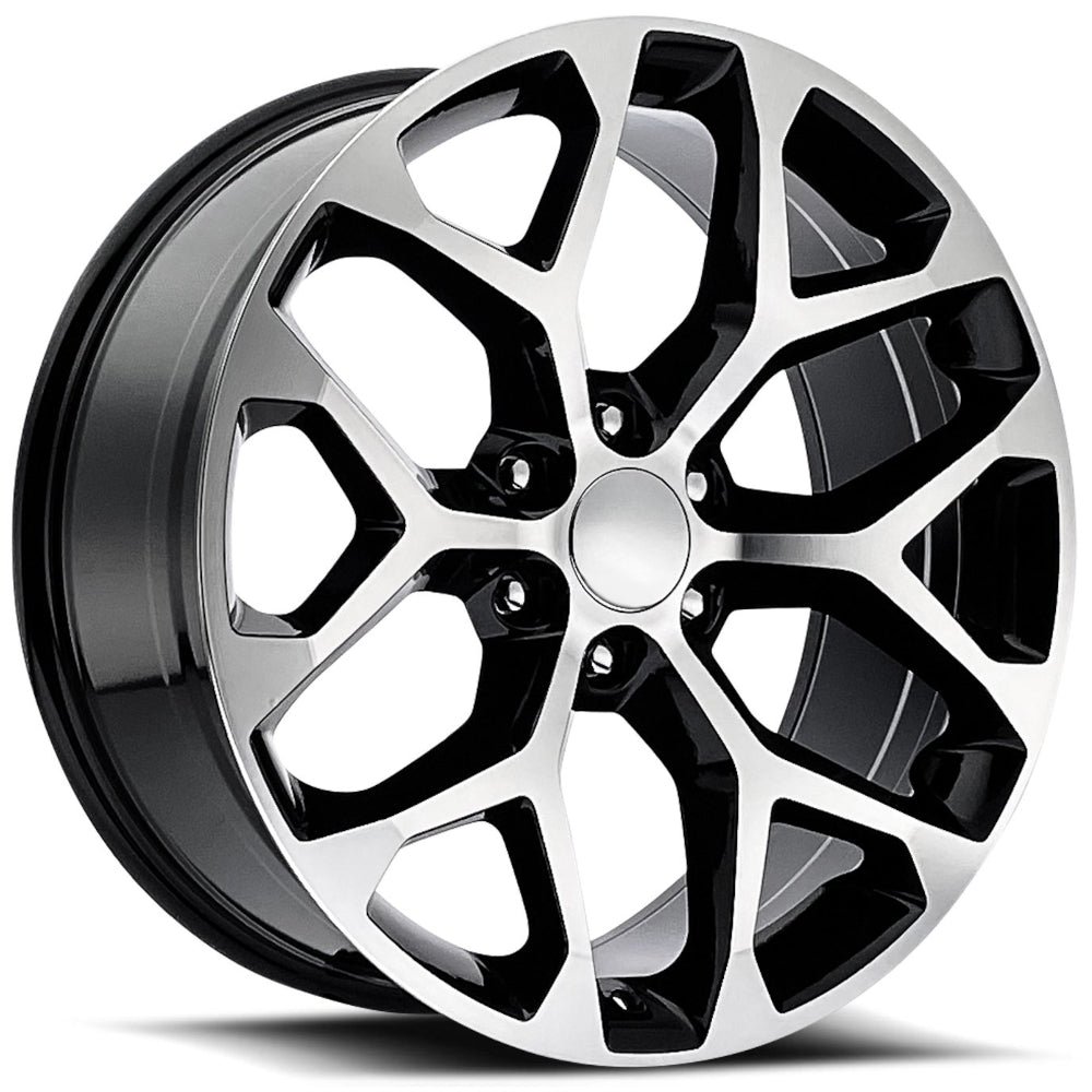 Factory Reproductions FR59 Black Machined Wheel