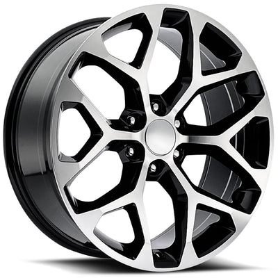Factory Reproductions FR59 Black Machined Wheel
