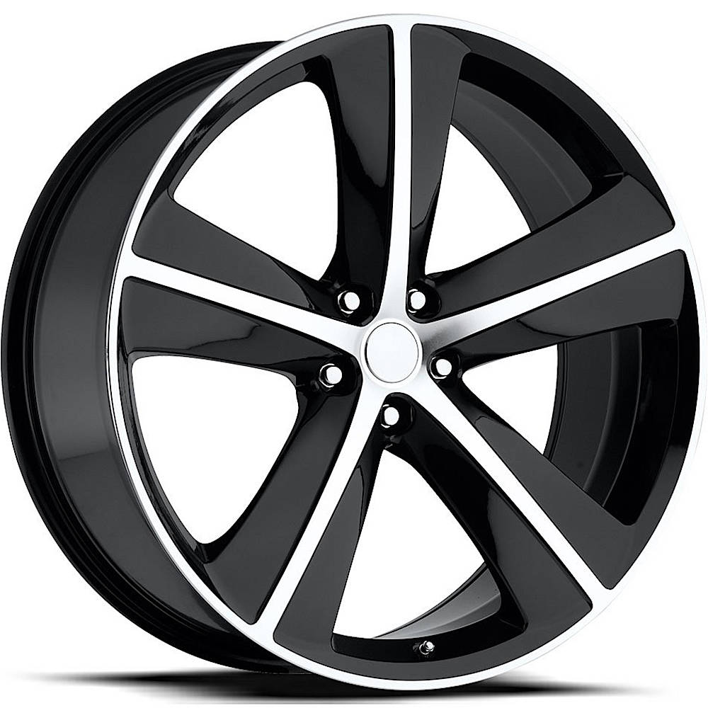 Factory Reproductions FR62 Black Machined Wheel