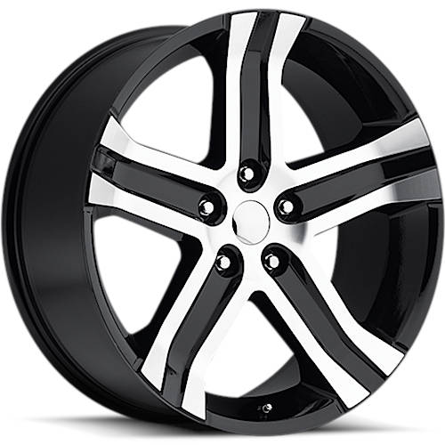 Factory Reproductions FR69 Black Machined Wheel
