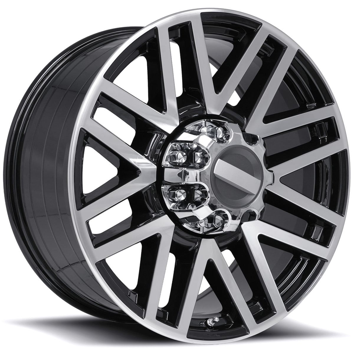 Factory Reproductions FR751 Black Machined Wheel
