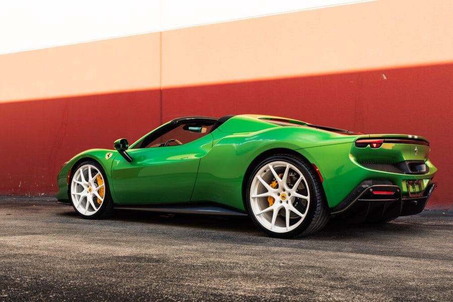 HRE 521M forged wheel on Ferrari 296 GTS Verde Kers