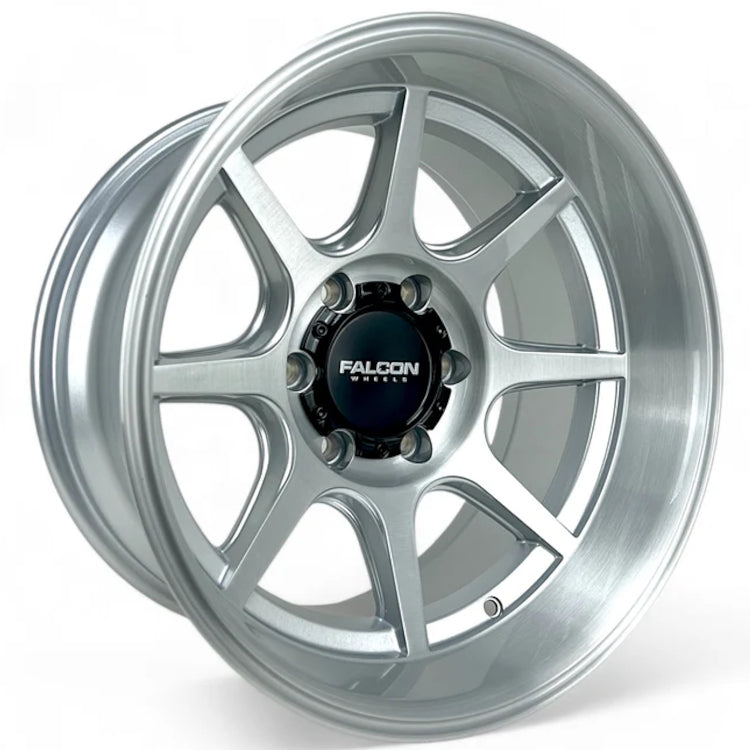 Falcon Off-Road T8 Silver Brushed Wheel