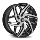 Diablo Hurricane HUR Gloss Black Milled wheel