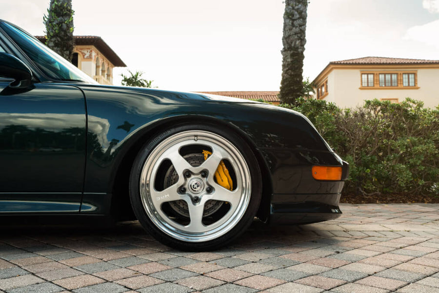 HRE 527 forged wheel on Porsche 993 Turbo S Forest Green Metallic