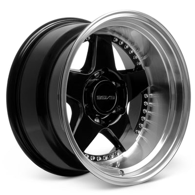 9SiX9 FIVE-2 Deep Black Machined Wheel