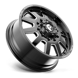 Fuel Mono DE09 FF09D 22x8.25 Matte Black Milled heavy duty truck wheel