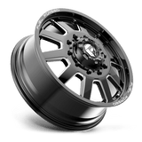Fuel Mono DE09 FF09D 24x8.25 Matte Black Milled commercial truck wheel