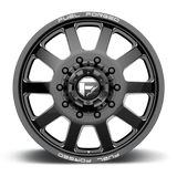 Fuel Mono DE09 FF09D 24x12 -50mm Matte Black Milled (10x170)