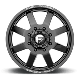 Fuel Mono DE09 FF09D 24x8.25 Matte Black Milled heavy duty truck wheel