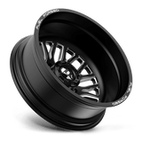 Fuel Mono DB66 FFC66 20x8.25 Matte Black Milled heavy-duty truck wheel