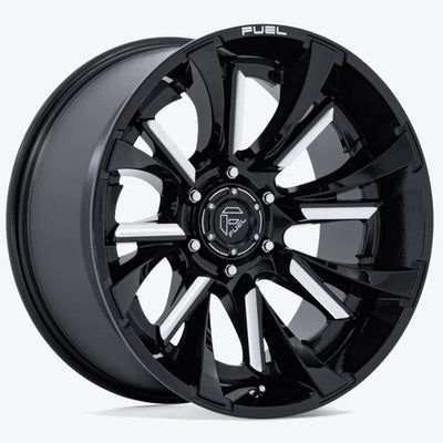 Fuel Tantrum 22x10 +10mm Gloss Black with Milled Spokes