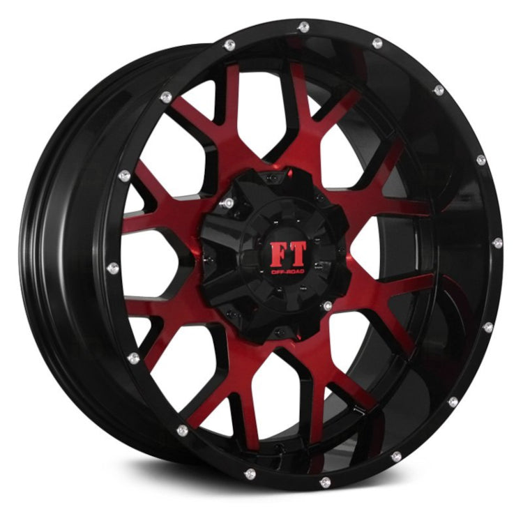 Full Throttle FT-0151 Black Red Wheel