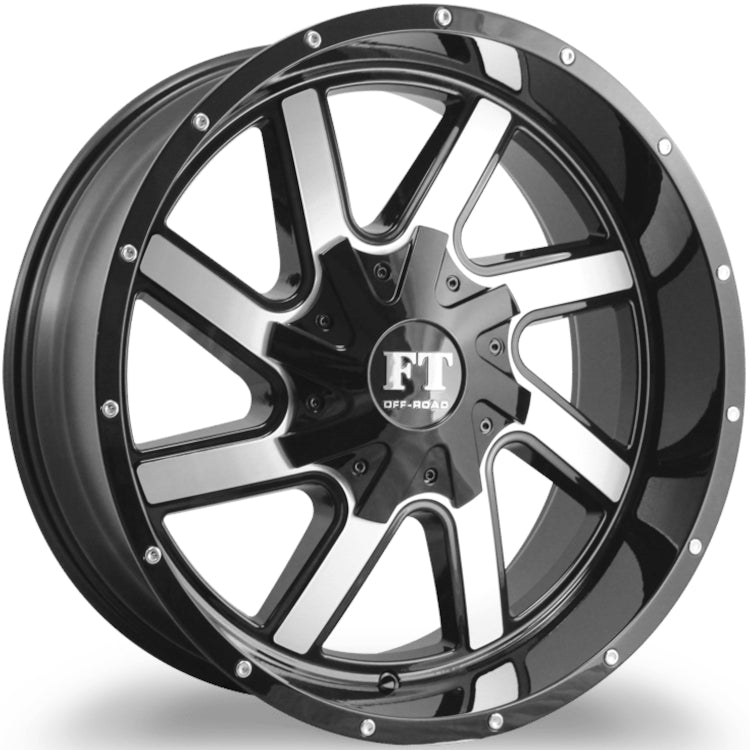 Full Throttle FT-1 Black Machined Wheel