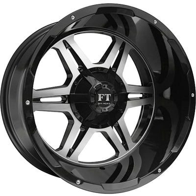 Full Throttle FT-3 Black Machined Wheel