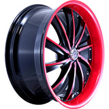 G-Line G0016 Black Red Wheel
