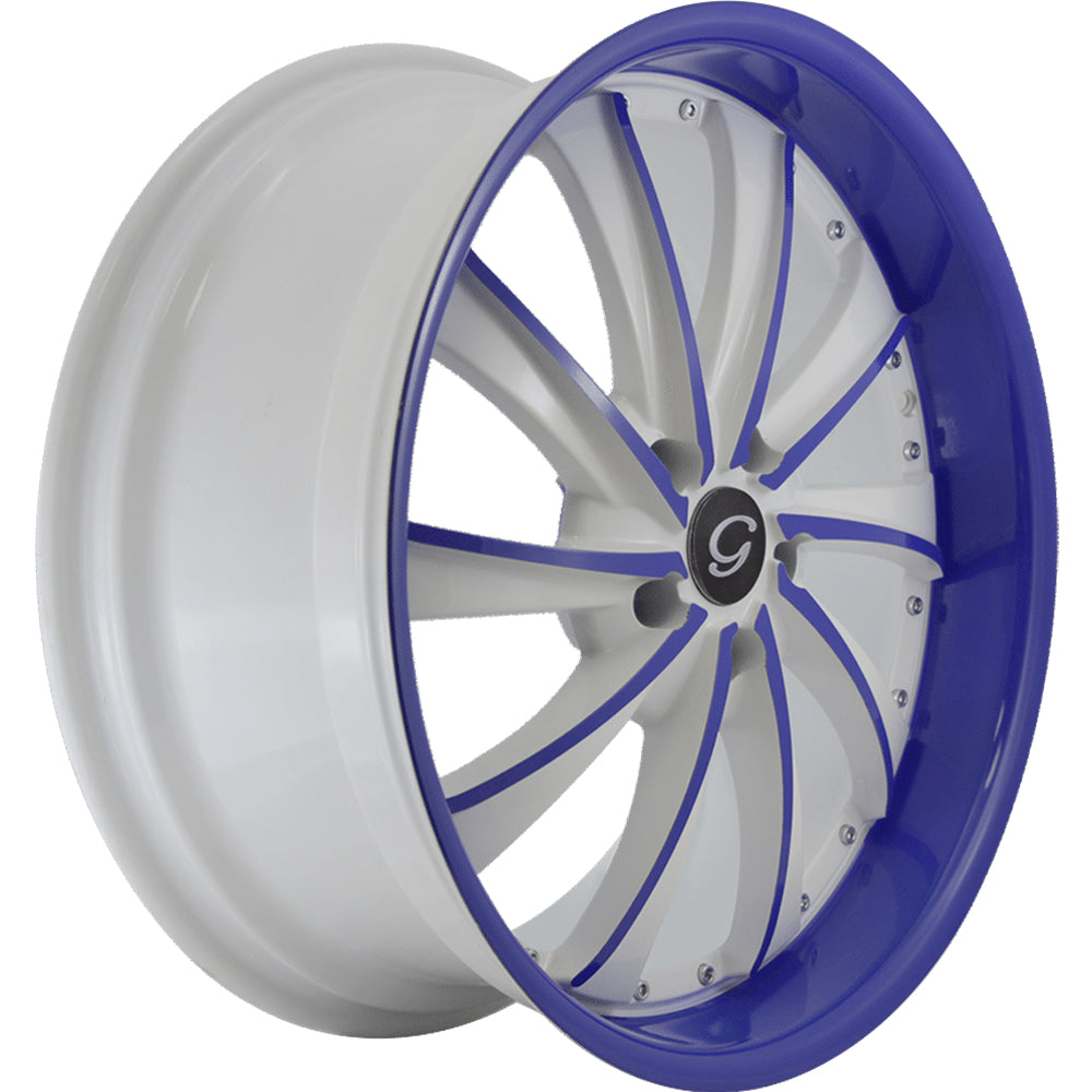 G-Line G0016 White Blue Wheel