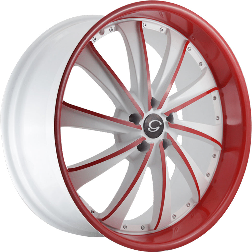 G-Line G0016 White Red Wheel