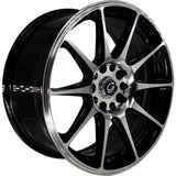 G-Line G0051 Black Machined Wheel