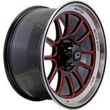 G-Line G0089 Black Red Polished Wheel