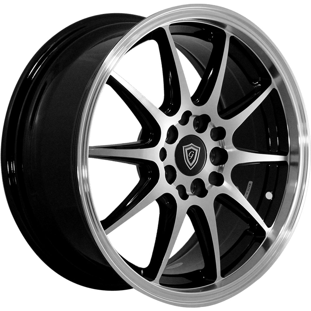 G-Line G1068 Black Machined Wheel