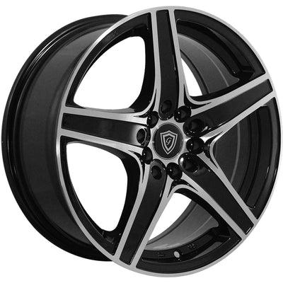 G-Line G5084 Machined Black wheel