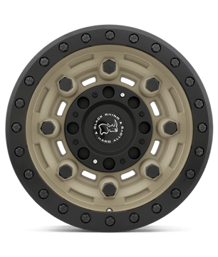 Black Rhino GARRISON BEADLOCK 17x8.5 0 Desert with Matte Black Ring