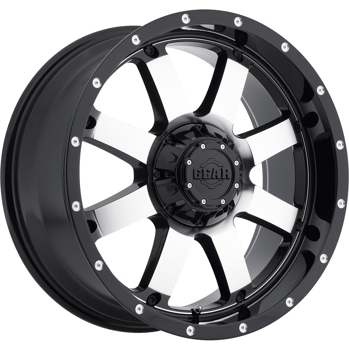 Gear Off-Road Big Block Black Machined Wheel