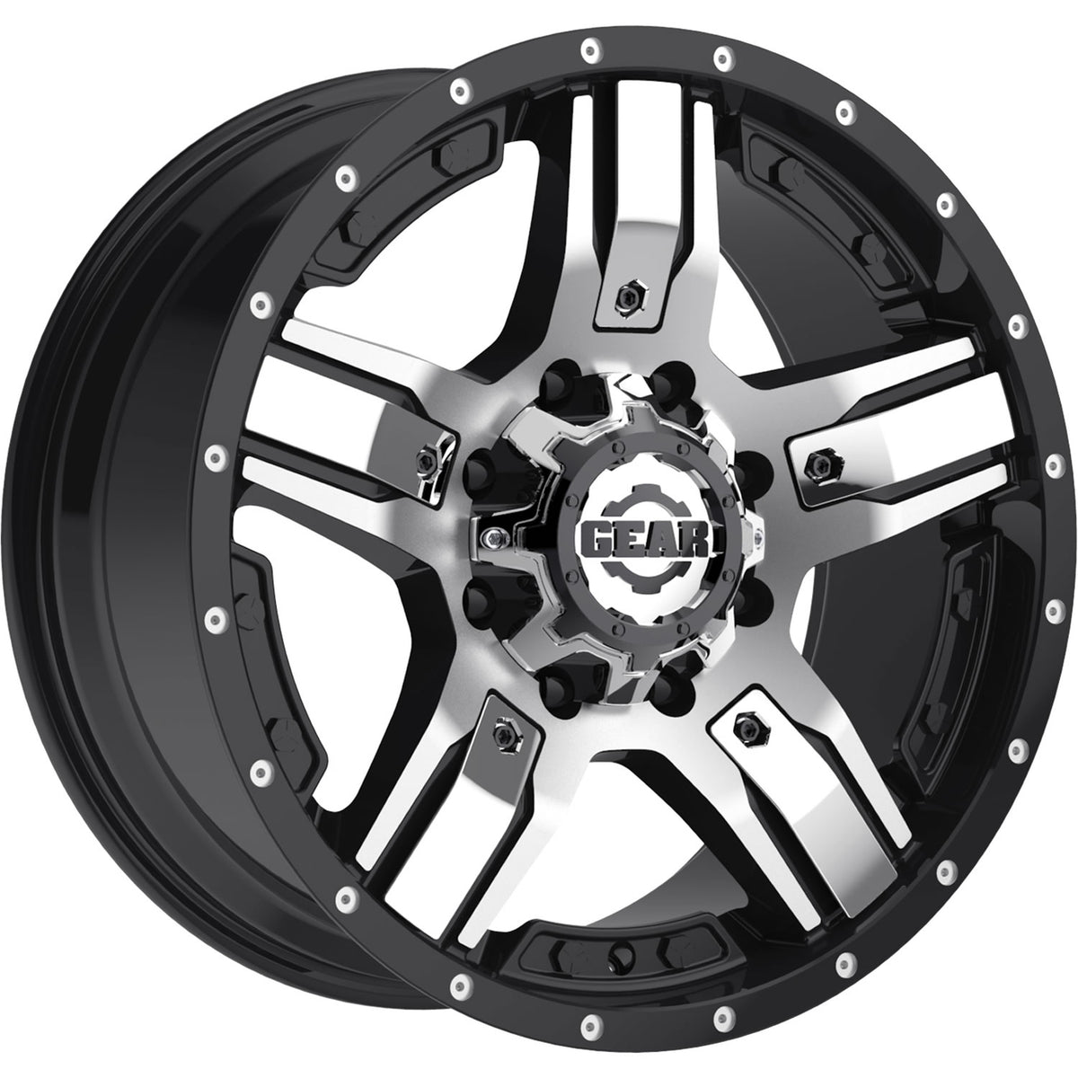 Gear Off-Road Manifold Black Machined Wheel