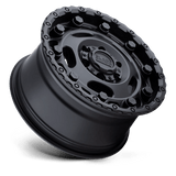 Black Rhino GLACIER 17x8 +45 Matte Black   truck wheel