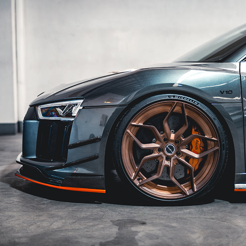 Brixton Forged PF9 on Grey Audi R8 V10